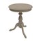 Contemporary Home Living 25.25" Weathered Gray Round Side Table with Pedestal Base and Curving Feet